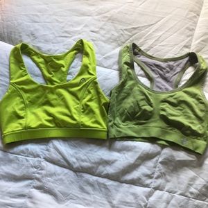 Two medium sports bras